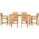 Outdoor 7 - Piece Teak Dining Set with Cushions