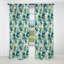 Motif botanique de feuillage océanique II - Rideau floral - Rideau occultant floral - 1 panneau-107555267