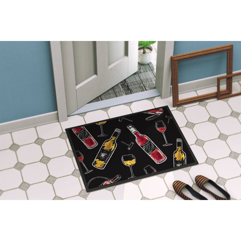 Non-Slip Outdoor Doormat, Black, 27" W x 18" L 