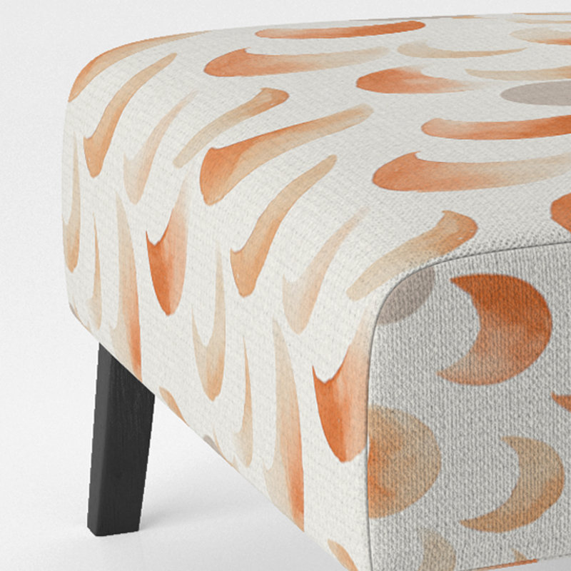 Fauteuil de chambre Modern Modern - Fauteuil de chambre orange terre cuite, Pantoufle sans accoudoirs