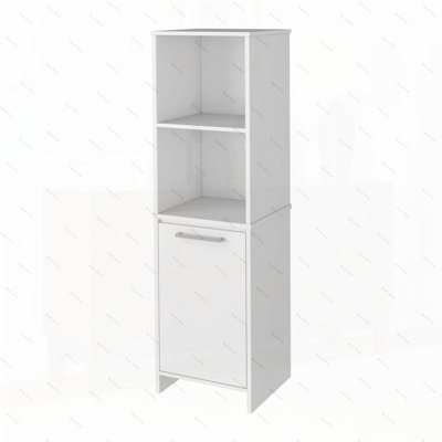 Armoire à porte simple Danforth, quatre tablettes
