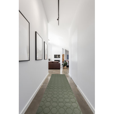 Tapis touffeté à motif géométrique sauge Togut