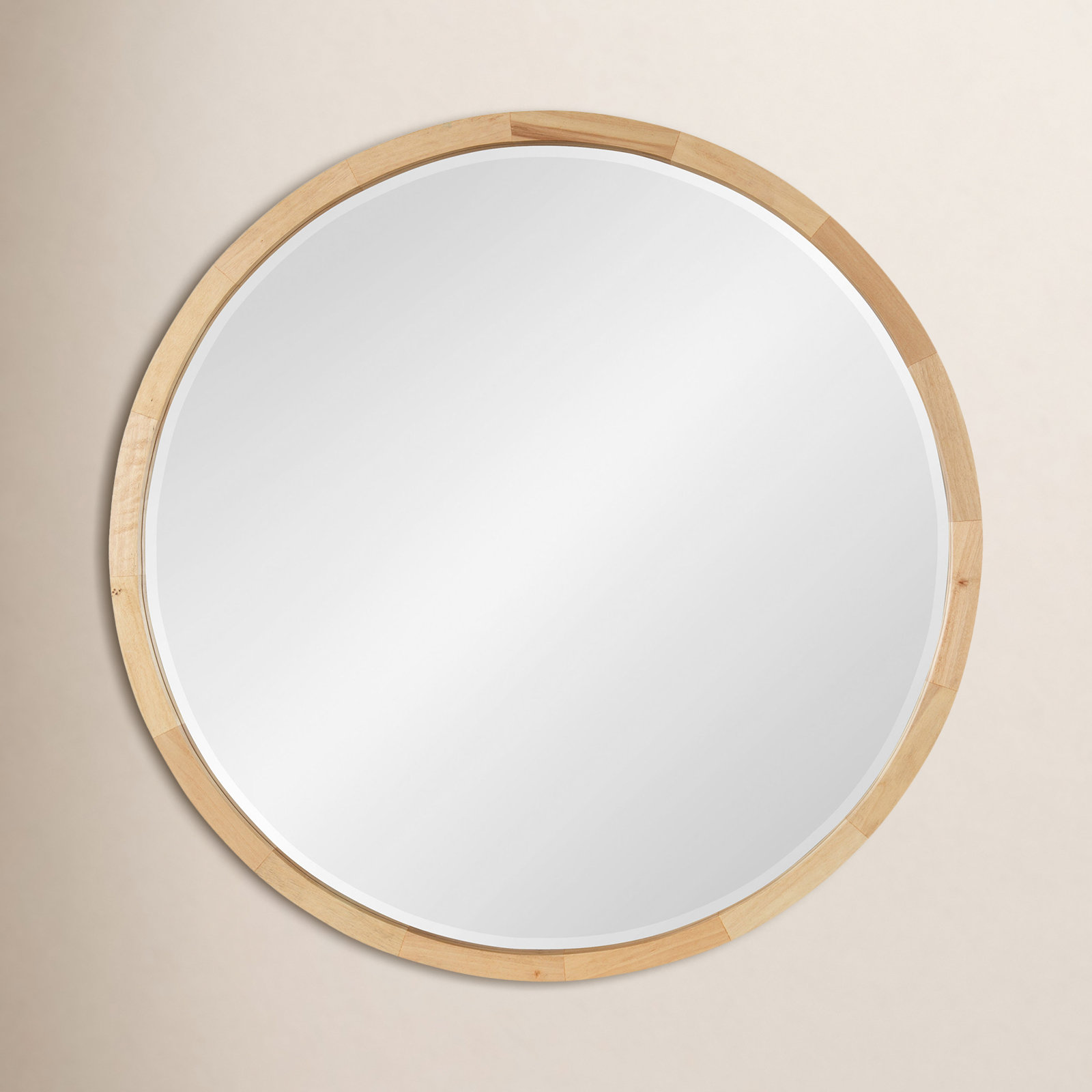 Glover Solid Wood Mirror, 24" x 24", Natural