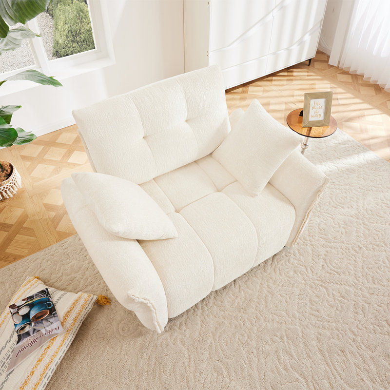 Canapé simple ergonomique de style contemporain, Blanc