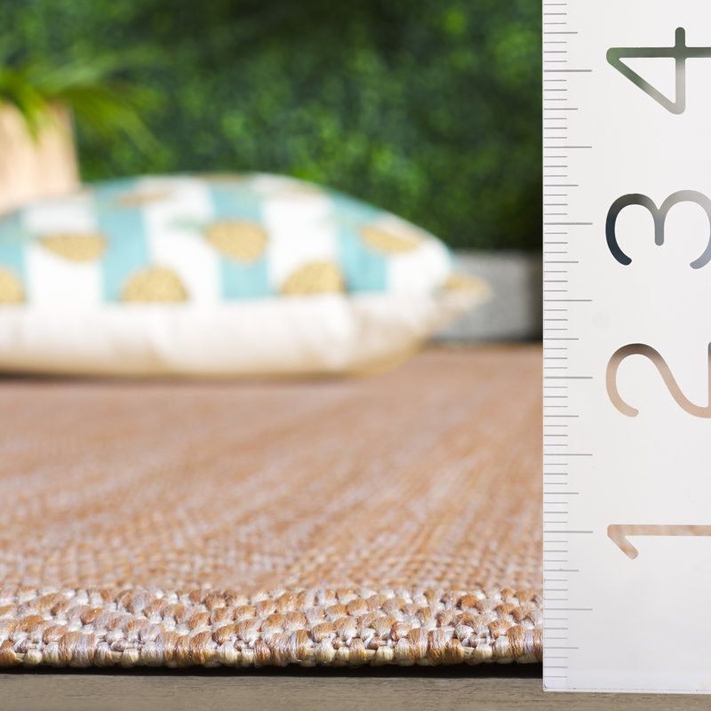 Arneshia Beige Indoor/Outdoor Area Rug, Rectangle 9' x 12', Beige