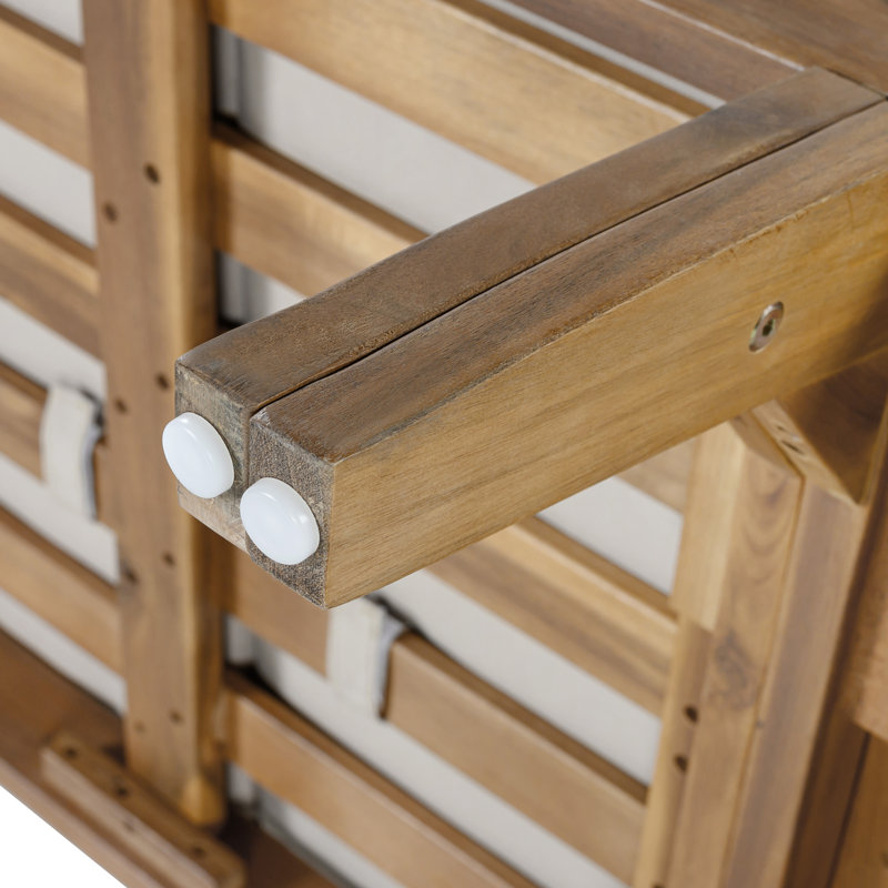 Canapé d'extérieur 3 places en bois d'acacia et corde