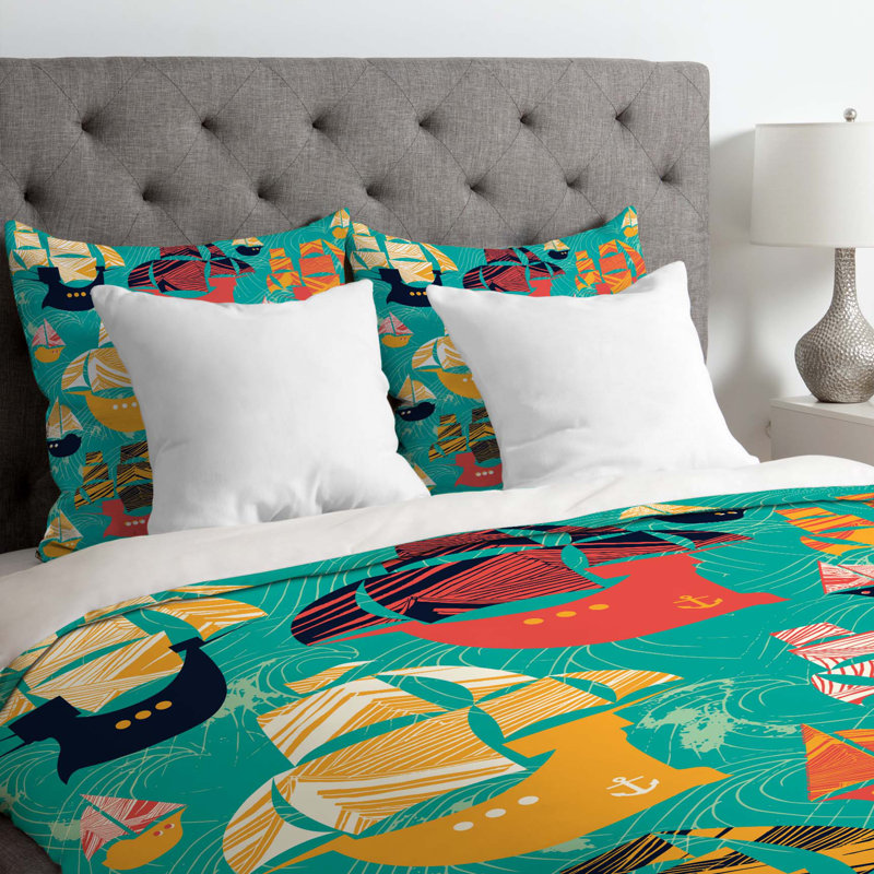 Housse de couette sam osbornes pour les navires pirate, Housse de couette pour lit simple / TG