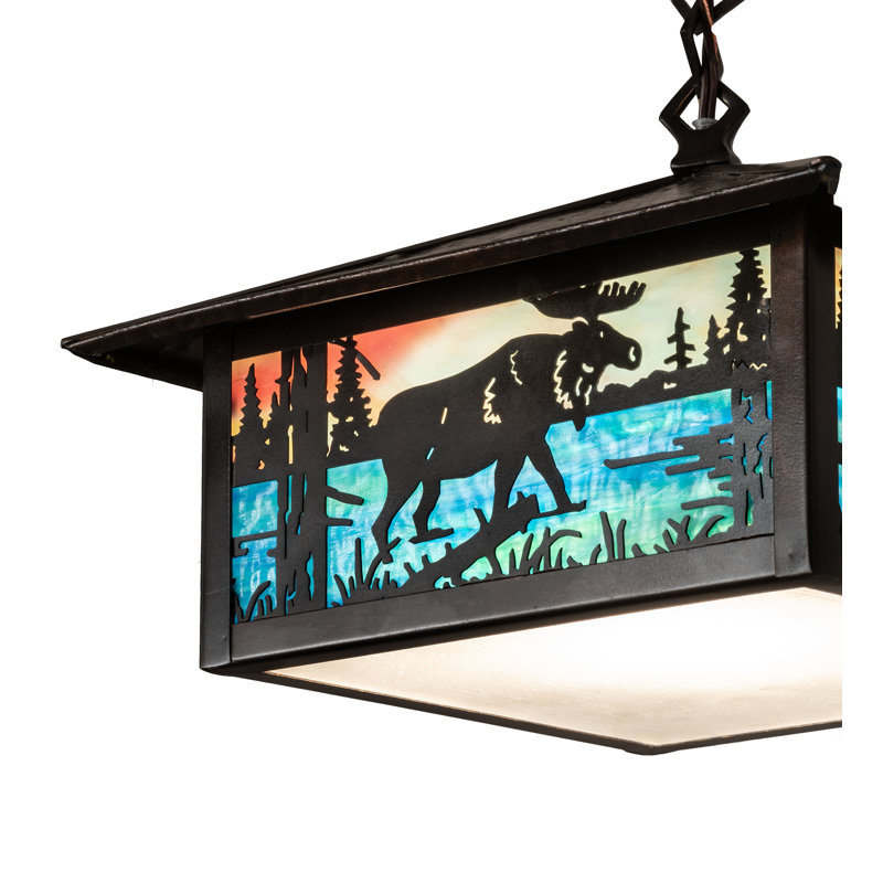 Luminaire suspendu rectangulaire à 1 lumière Chaydon