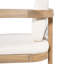 Chaise de salle à manger d'extérieur en bois d'acacia avec coussins hydrofuges Solara