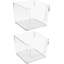 2 bacs de rangement ouverts en plastique