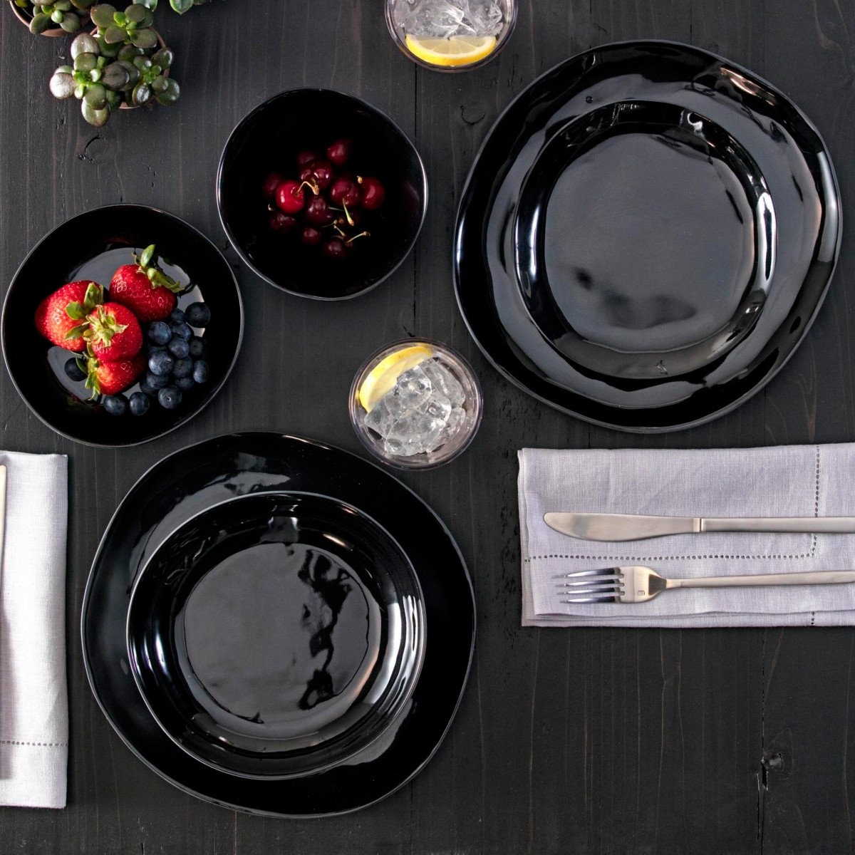Fortessa Sandia 11" Dinner Plate, Obsidian