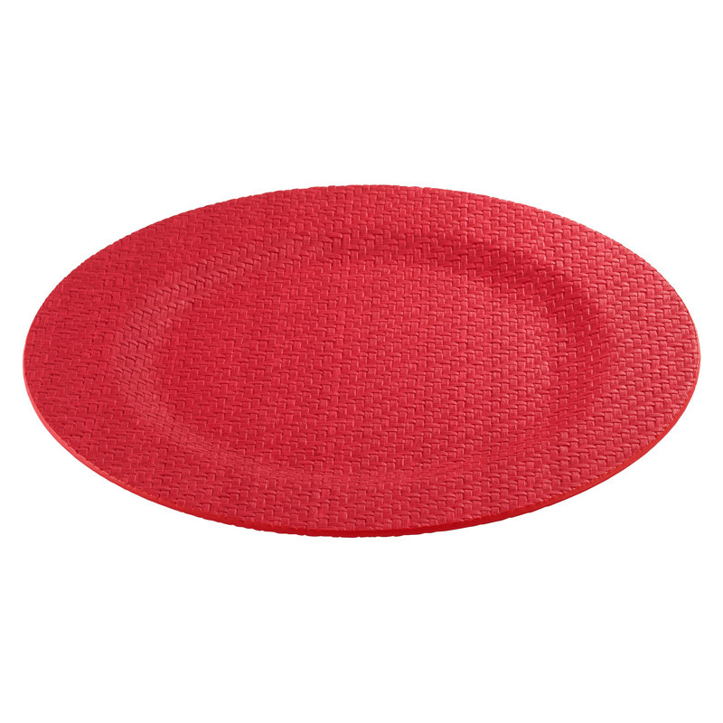 Wicker 100% Pthalate-free Vinyl Chargers, Tomato