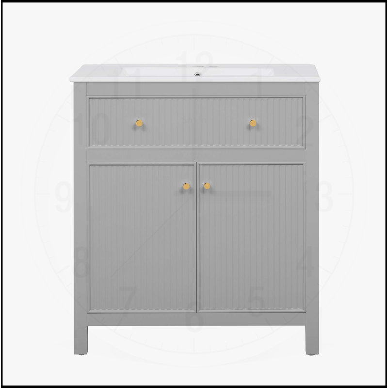30'' Bathroom Vanity with Ceramic Sink