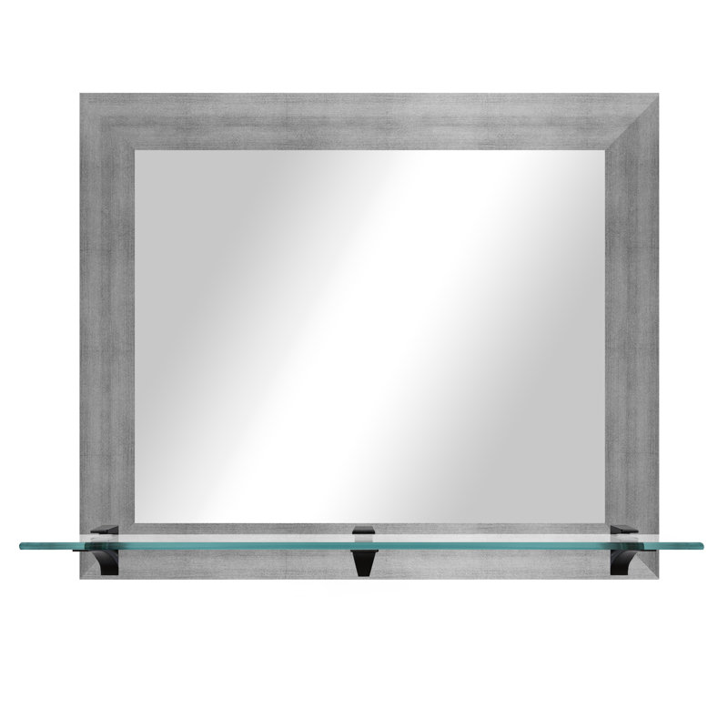 Trinningham Mirror, 21.5" x 25.5", Matte Silver