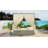 Myley Adjustable Sun Bed With Curtain and Polyester Cushion-115694801