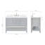 Meuble-lavabo simple avec plateau ARIEL Moille 48-2097113022-2125877692