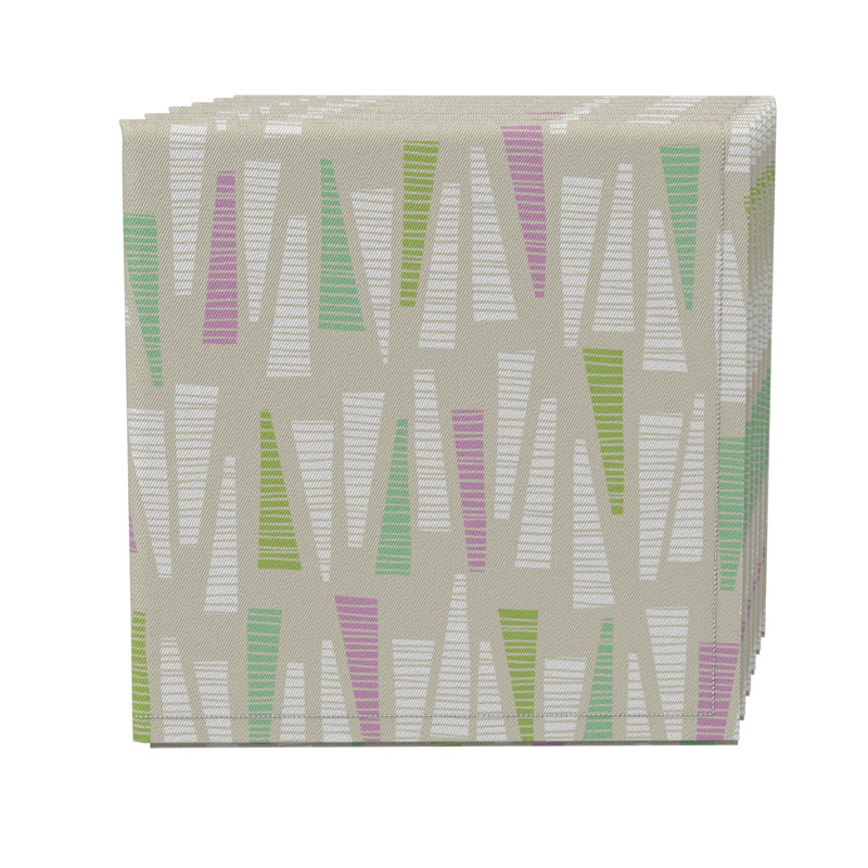 Cotton Twill Geometric Square Napkin