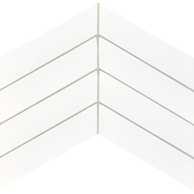 Concept Fawn 8 in. x 12 in. Semi-Gloss Glass Wall Tile (10.07 sq. ft./Case), White