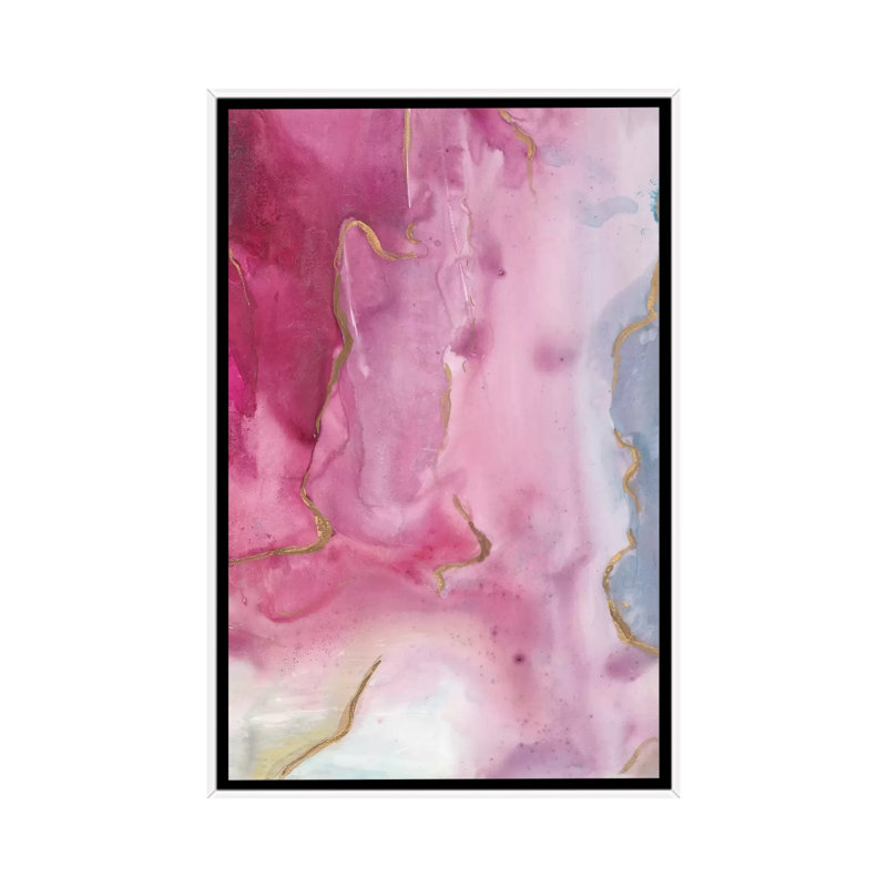" Magenta Dream I " by Joyce Combs, 40" H x 26" W x 1.5" D, No Mat, White Framed