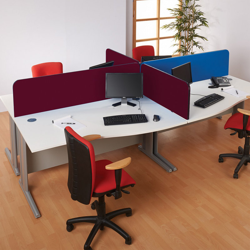 Desk Dividers, 40cm H x 80cm W x 3cm D, Dark Wine
