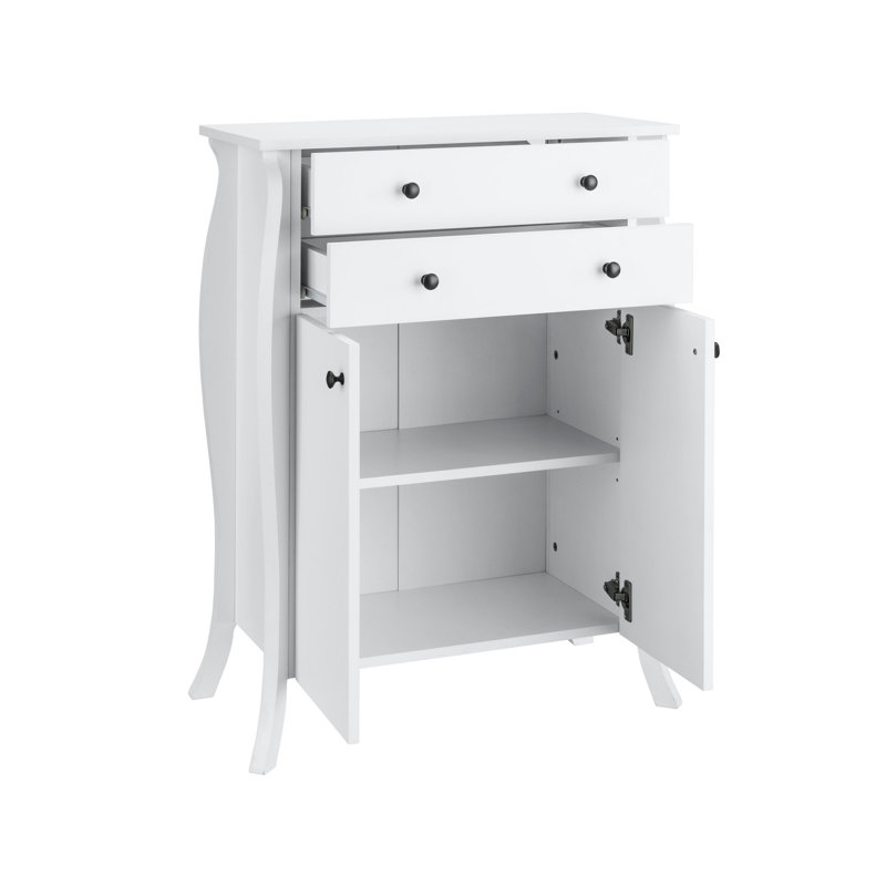 68 Cm Wide 2 Drawer Sideboard, White