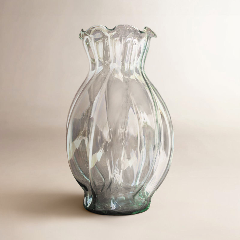  Vase en verre Melon 13,5 "H