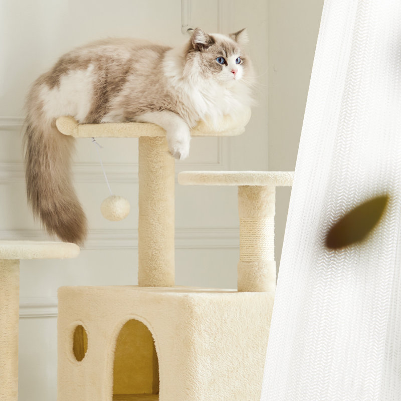 Cat Tree, Multi-Level Cat Tower, Beige