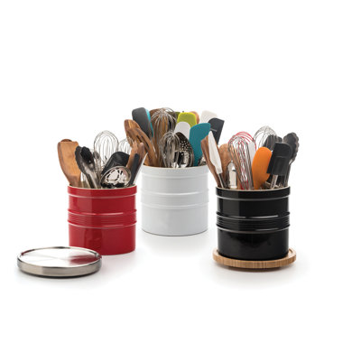 Ceramic / Porcelain Round Utensil Crock