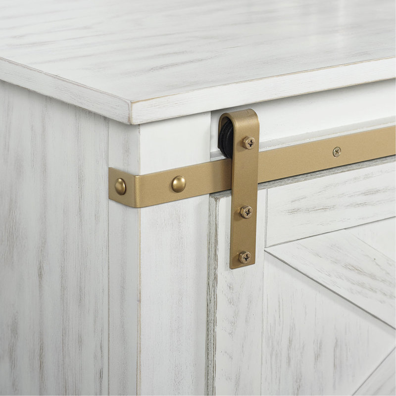 Table de bout en bois massif antique blanc et doré, forme rectangulaire, tablettes ouvertes, pour salon et table basse