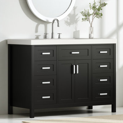 47.3" Single Bathroom Vanity Set With Resin Top