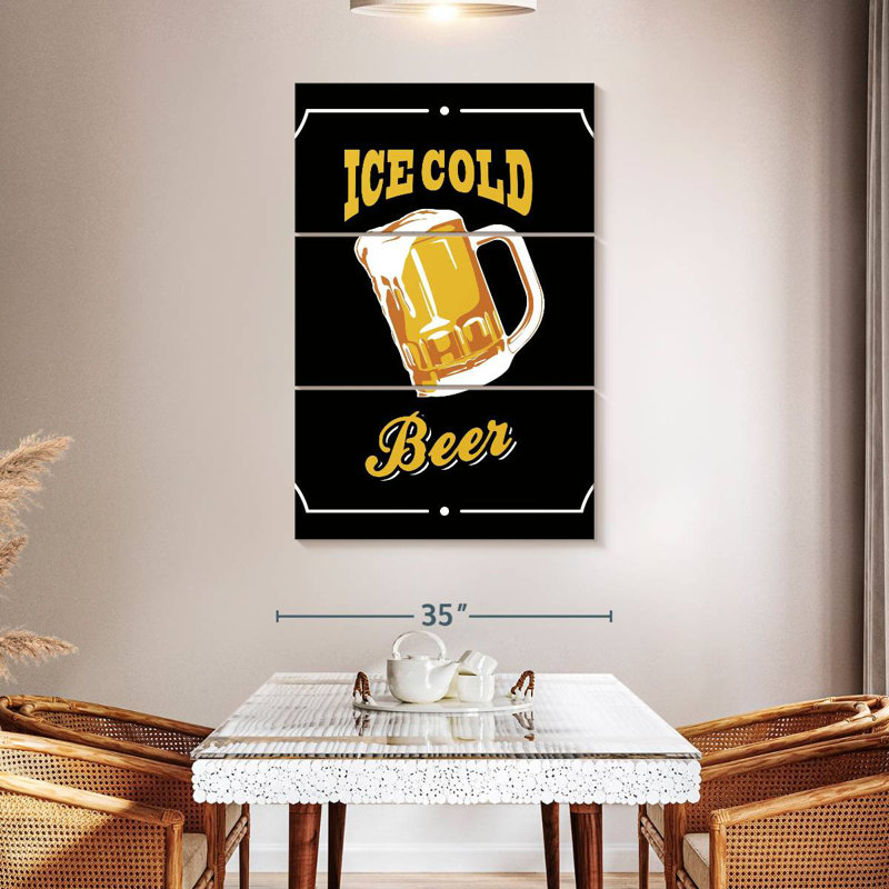 Plaque murale Kema Ice Cold Beer, H 50 po x l 32 po