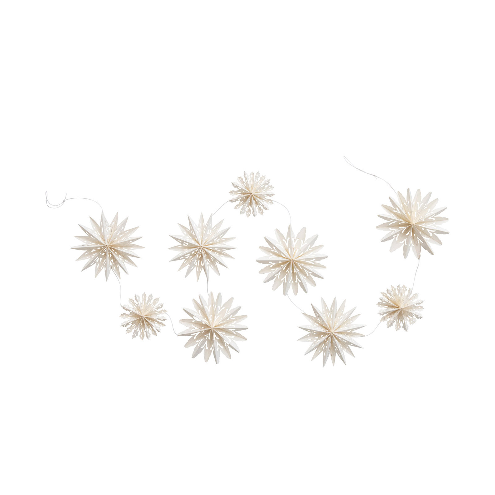 Jelesa 6' White Paper Snowflake Novelty Garland