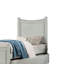 Lit double pour enfant Roly avec lit gigogne, arches inspirées du berceau, bois gris