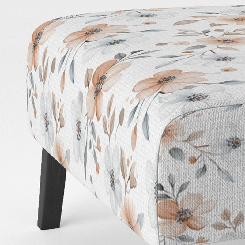 Fauteuil de chambre Floral, Pantoufle sans accoudoirs