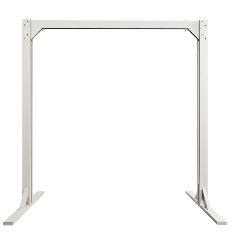 Balancelle en bois massif Reilika, Peinture blanc pur