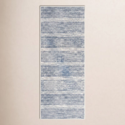 Malta Blue Machine Printed Washable Rug