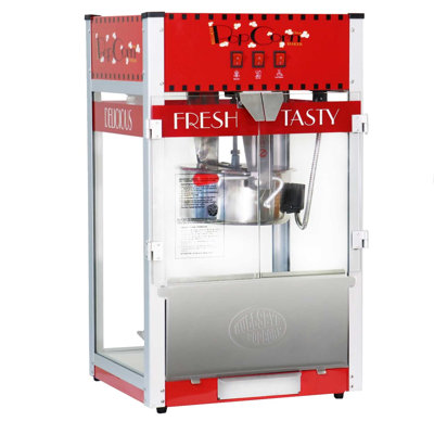 Machine à maïs soufflé Bullseye - plateau de table - rouge 16 oz