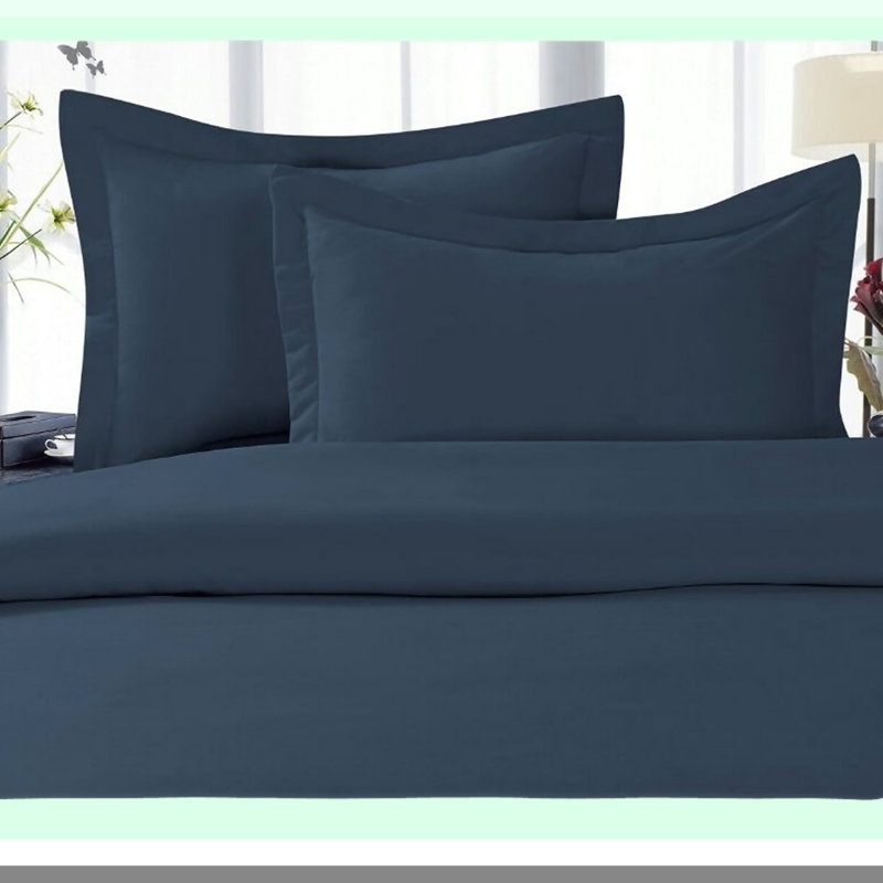 Navy Blue 1500 Thread Count Luxury Wrinkle-Free Bed Sheet Set - Fade Resistant, Deep Pocket, Hypoallergenic Queen Size - Premium Quality 4-Piece