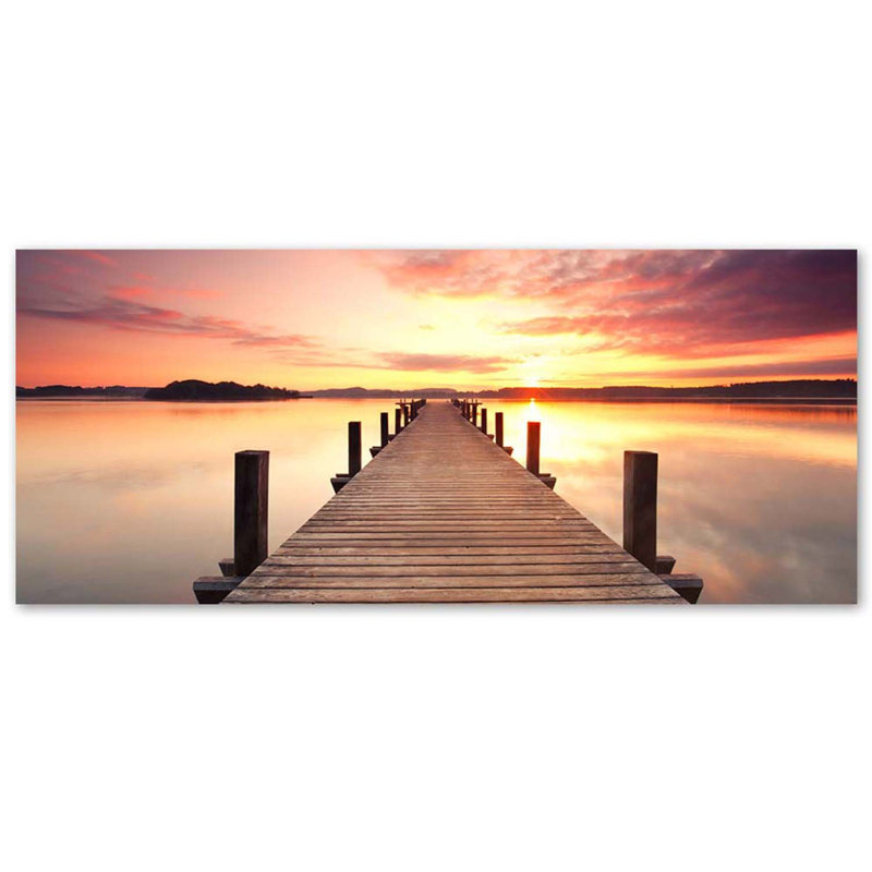 Sunset Bridge - Wrapped Canvas Print, 50cm H x 150cm W