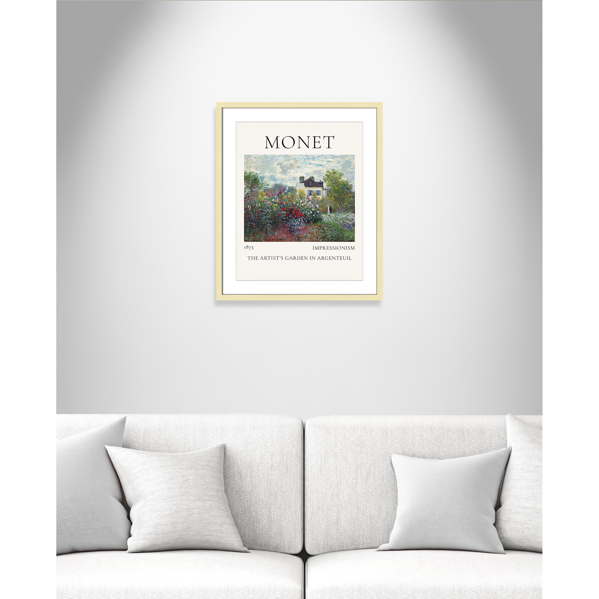 Artists Garden in Argenteuil Print by Claude Monet, Yes, 25.5" H x 21.5" W x 1.25" D, Gold Single Picture Frame