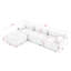 Canapé modulaire modulaire, capitonnage à boutons et bricolage, canapé en L avec repose-pieds réversible, velours-853072947
