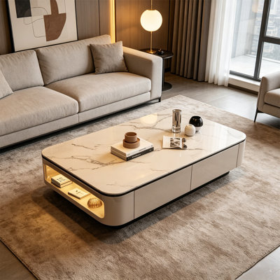 Table basse minimaliste et sophistiquée en granit