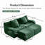 Canapé modulaire en tissu avec 2 repose-pieds Teddy, sans assemblage-1445516173