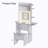 Small Space Vanity Table Set with 3 Adjustable Lighted Mirror & Storage Chair