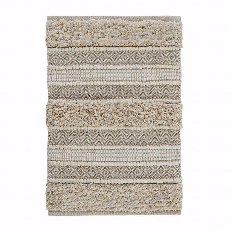 Woven Texture Stripe Bath Rug 20X32"