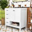 Meuble-lavabo moderne 36 po avec armoire en panneau de fibres à densité moyenne durable, rangement spacieux-1008846074