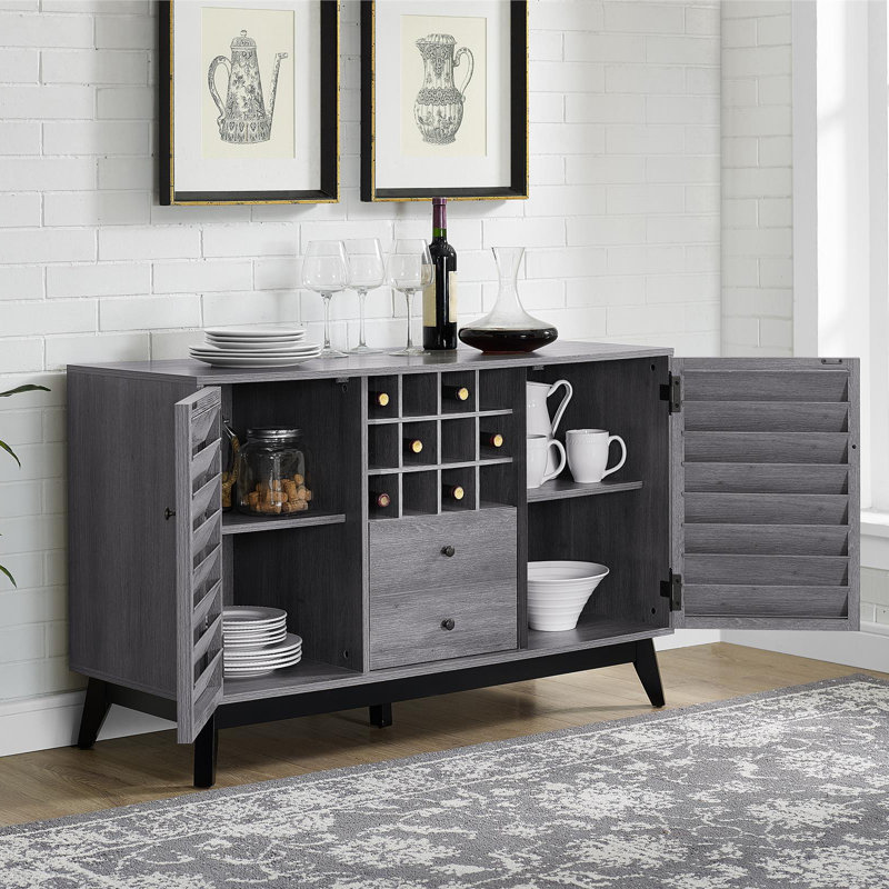 Merced Bar Cabinet, Grey Oak