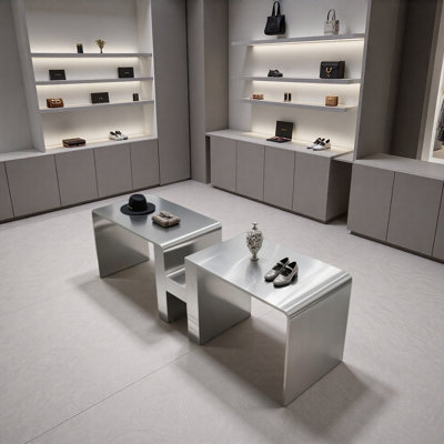 Creative Stainless Steel Display Table