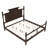Vintage Country Style Wood Four Poster Platform Bed With 56.9" High Crown-Like Headboard, No Box Spring Needed-585909194-585909192