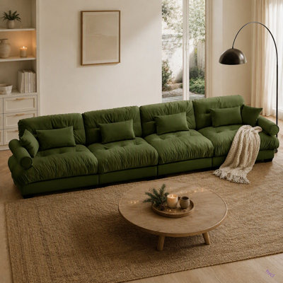 Canapé modulaire en velours surdimensionné Comfort